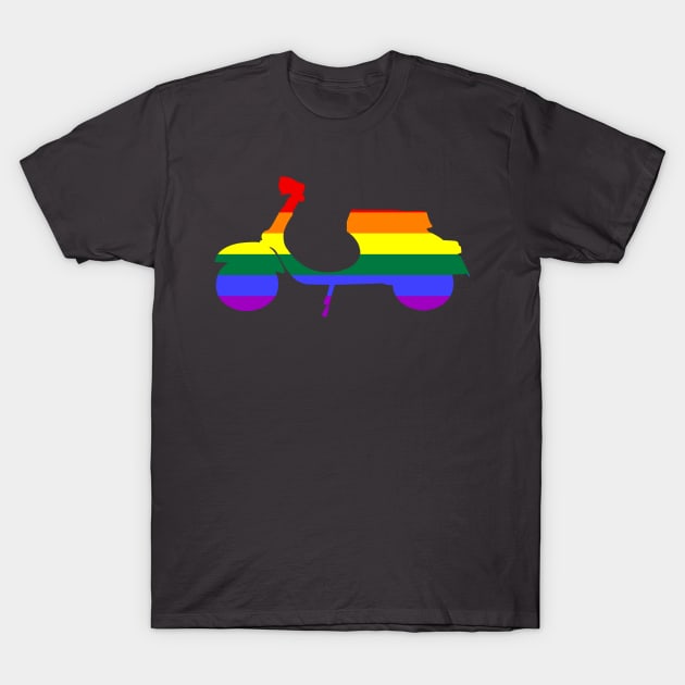 Rainbow Shirt Vintage Retro Motorcycle T-Shirt by Scar